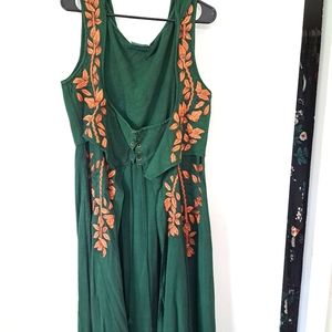 Holy Clothing maxi tauriel overdress in huntress green XL/1X